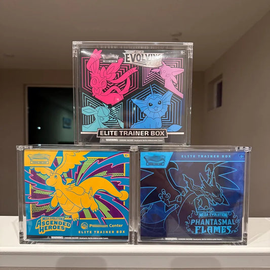 Vitrina Acrílica para Elite Trainer Box Pokémon - Cierre Magnético 6mm